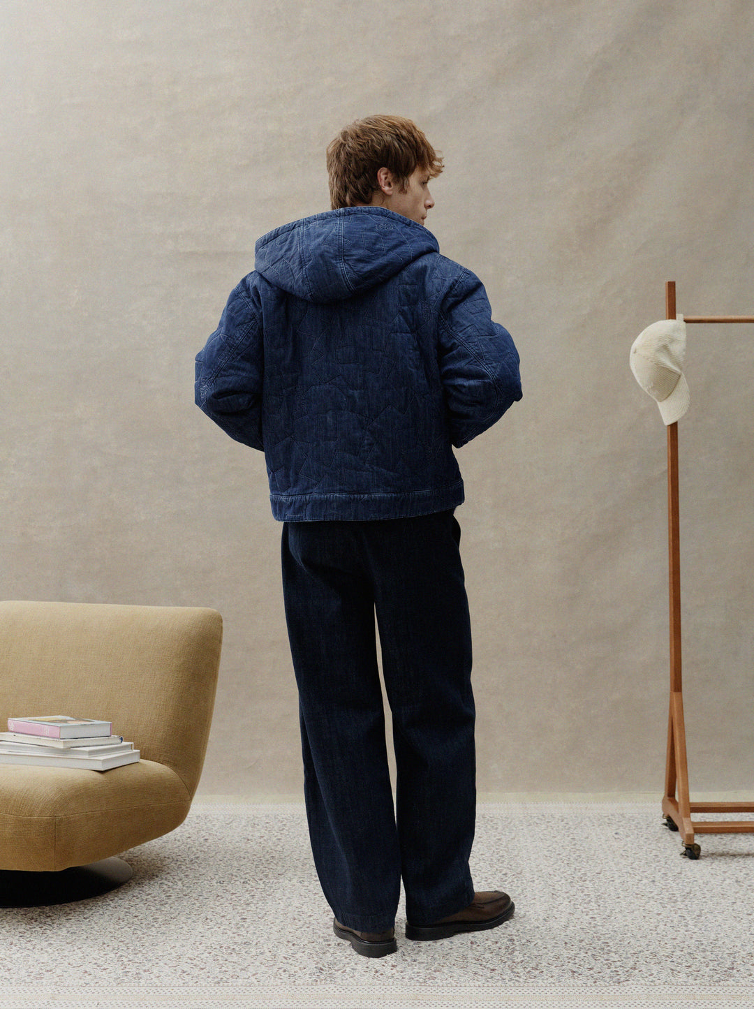 Veste à capuche unisexe TRAIT FLEURI matelassé