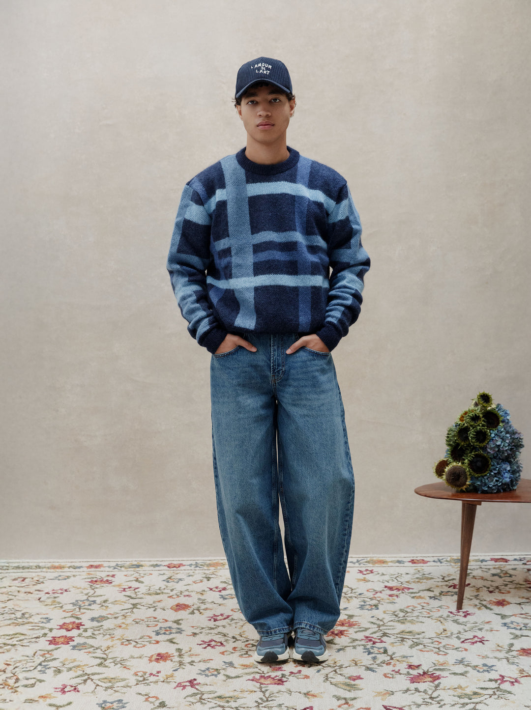 Pull unisexe mohair NUANCIER bleu