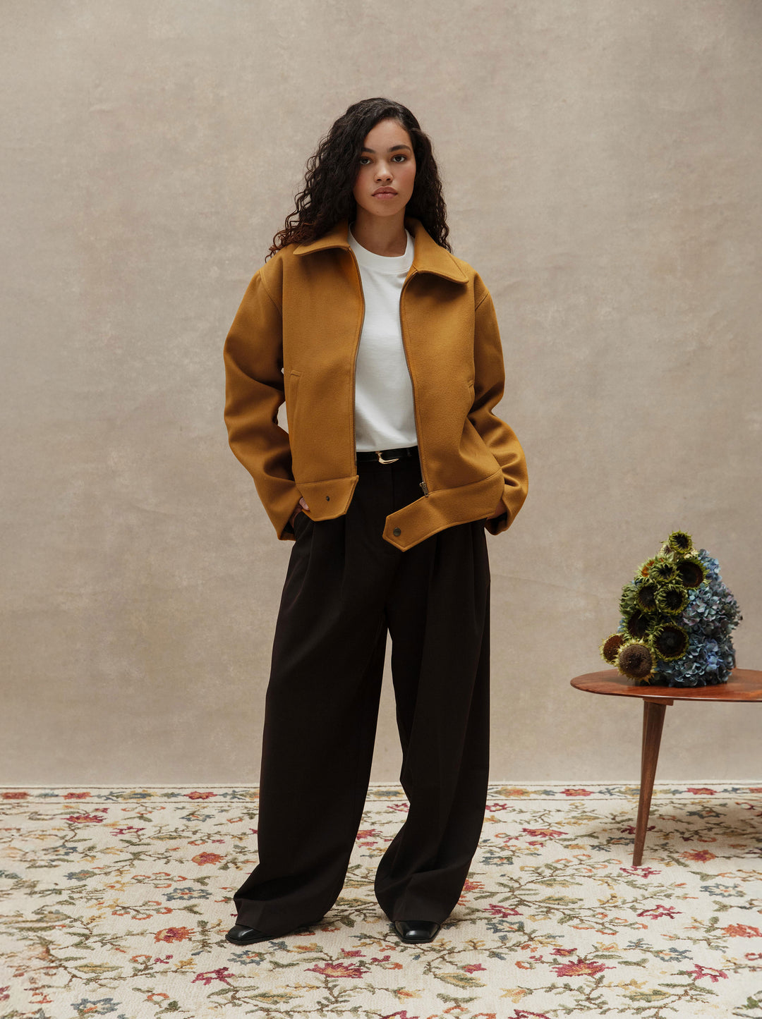 Blouson SCULPTURE terre jaune