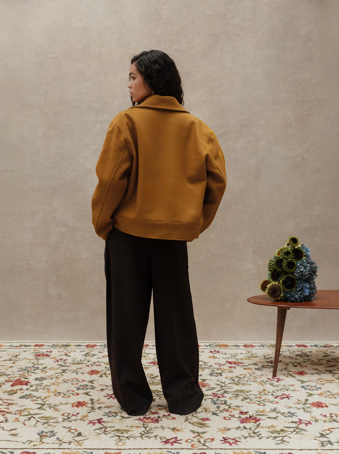 Blouson SCULPTURE terre jaune