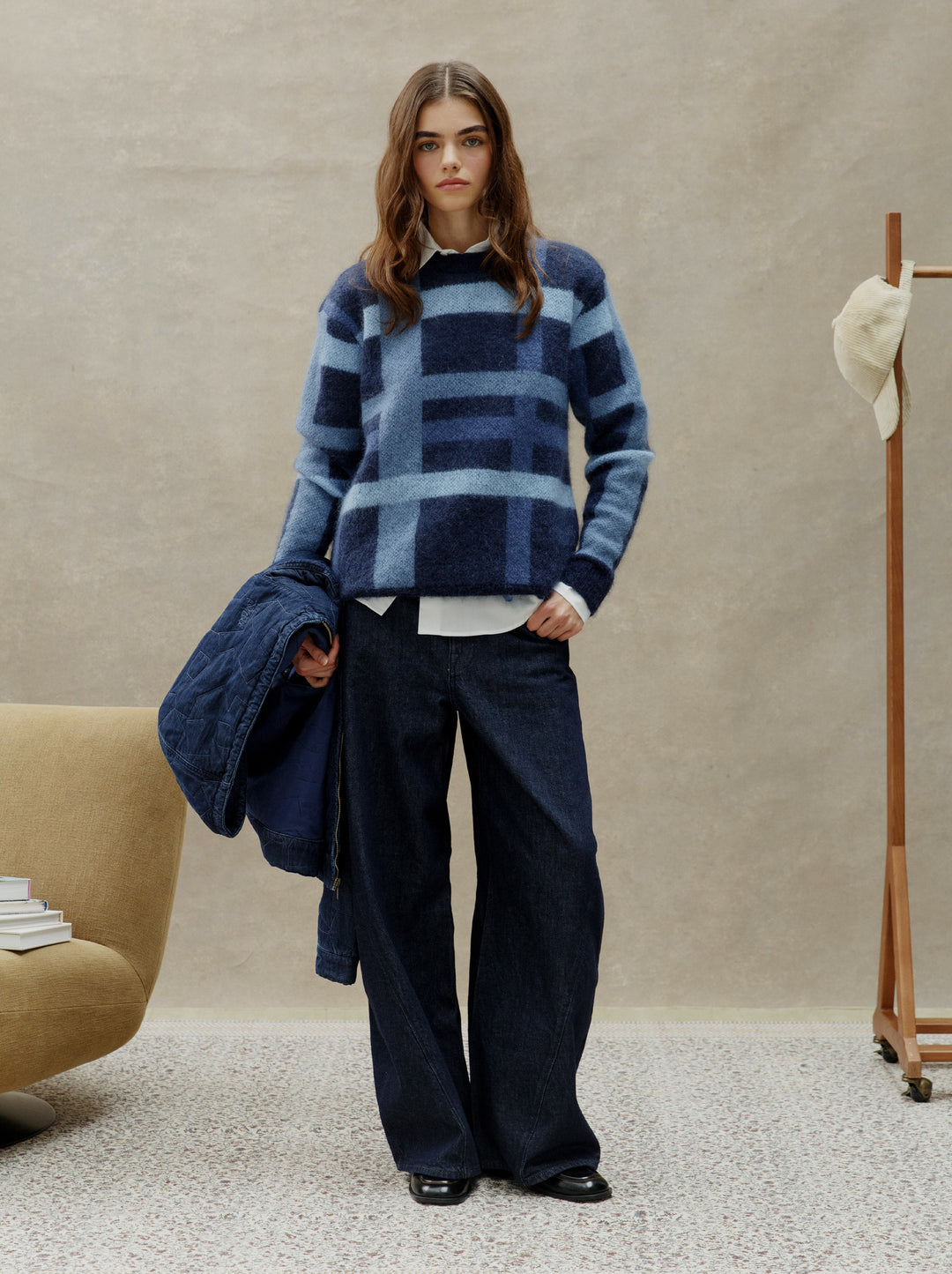 Pull unisexe mohair NUANCIER bleu