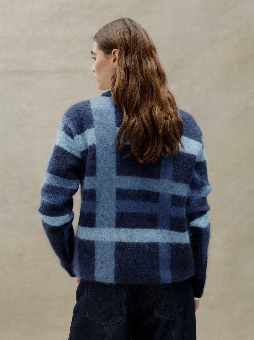 Pull unisexe mohair NUANCIER bleu