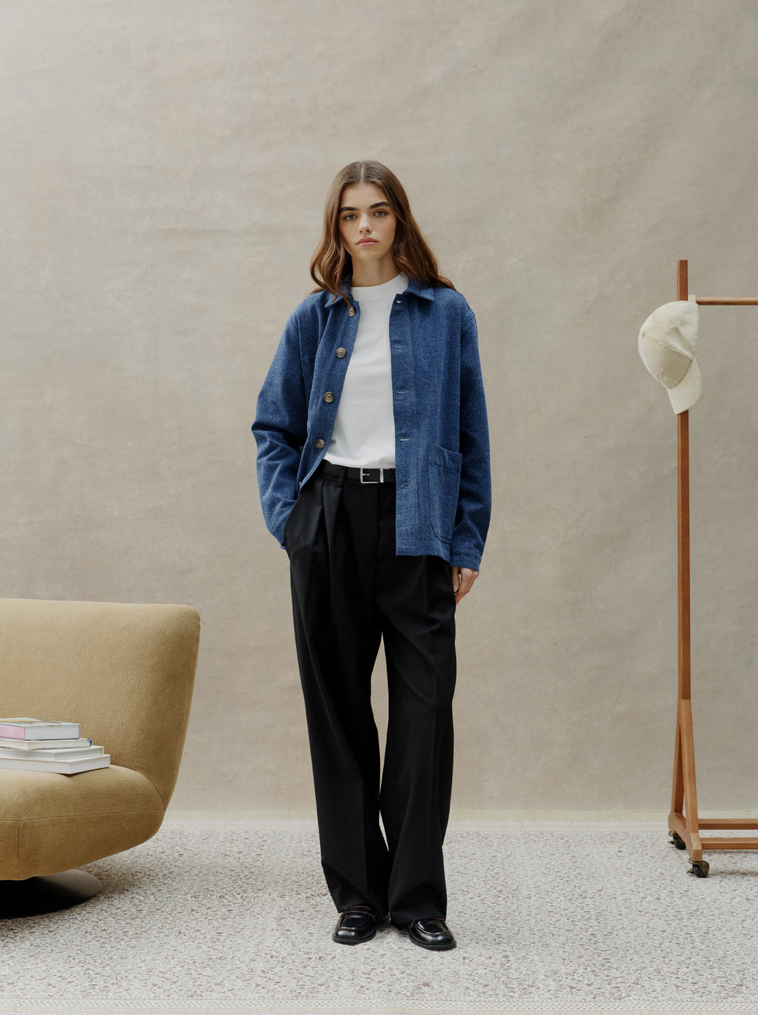 Veste brodée unisexe LIBERTÉ denim