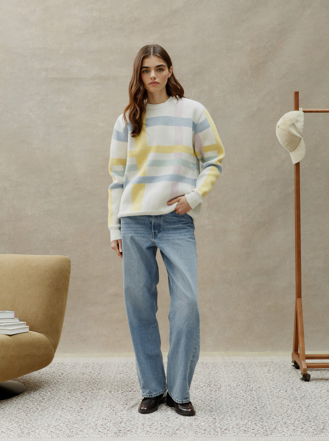 Pull unisexe laine TARTAN