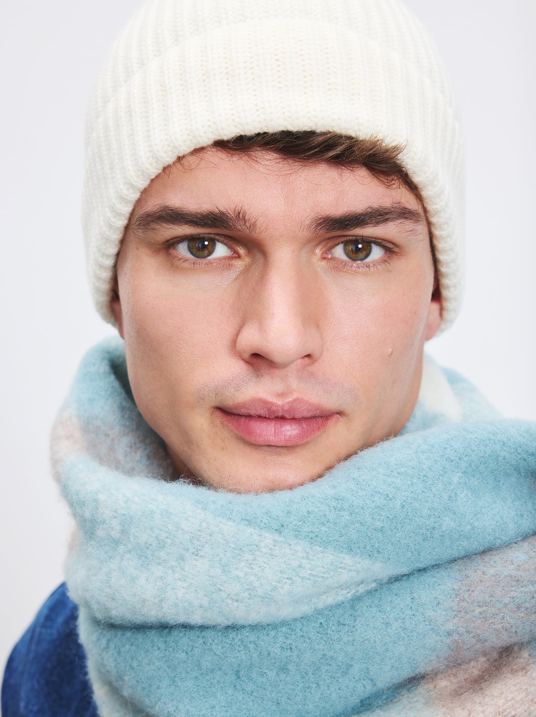 Bonnet LAINE TRICOTÉ blanc craie