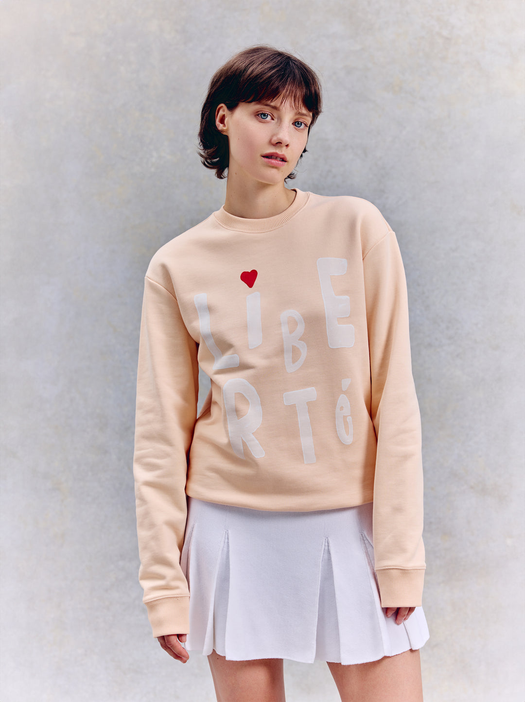 sweat shirt liberté abricot vrai vianney