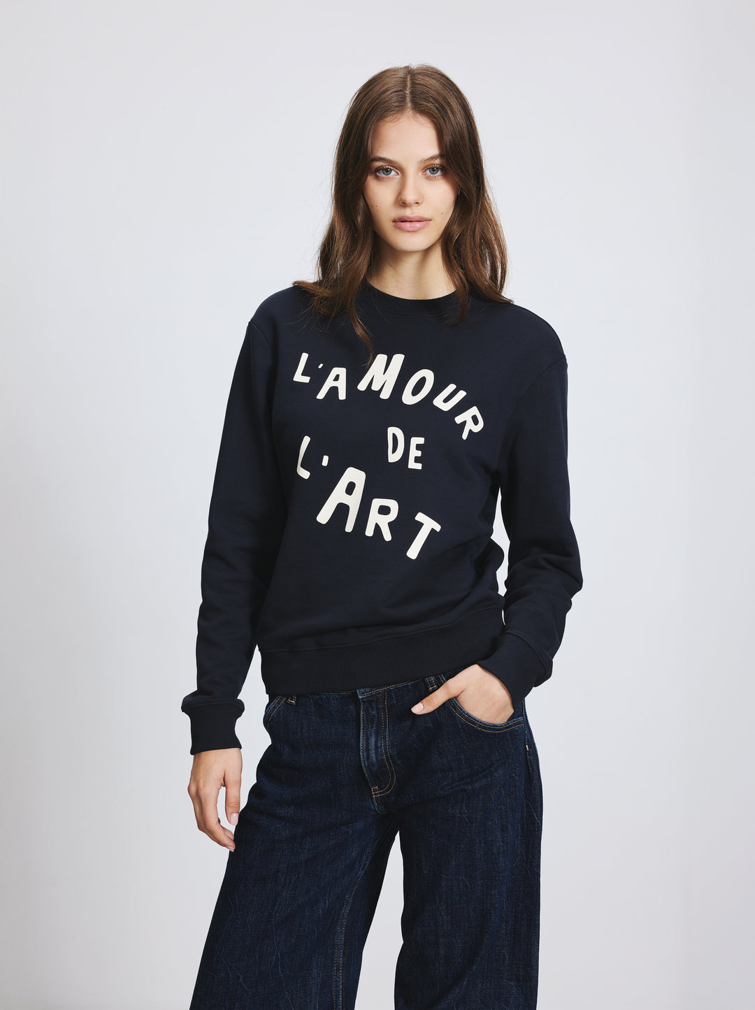 Sweat unisexe L'AMOUR DE L'ART noir fusain