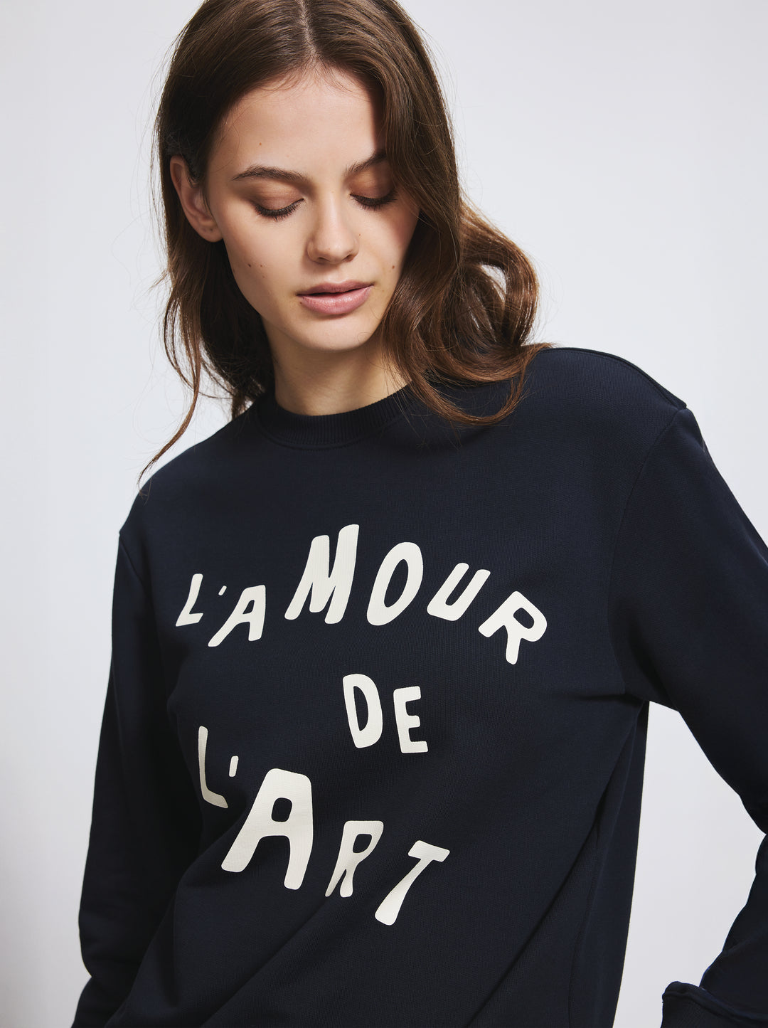 Sweat unisexe L'AMOUR DE L'ART noir fusain
