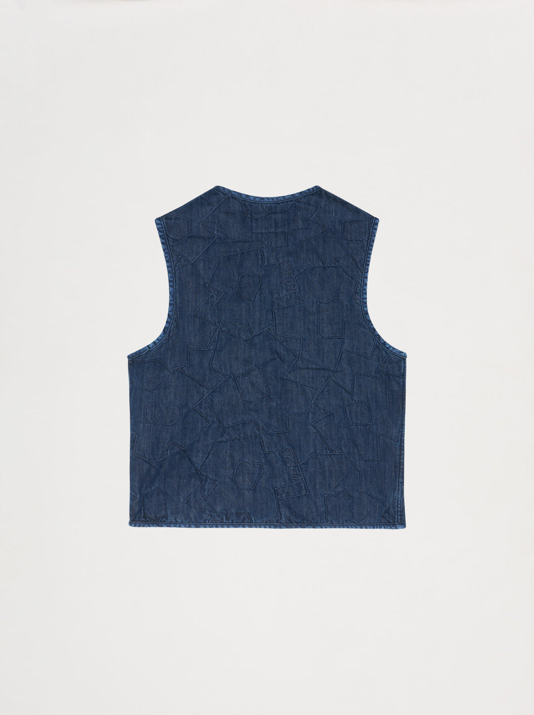 Veste matelassée unisexe TRAIT FLEURI denim