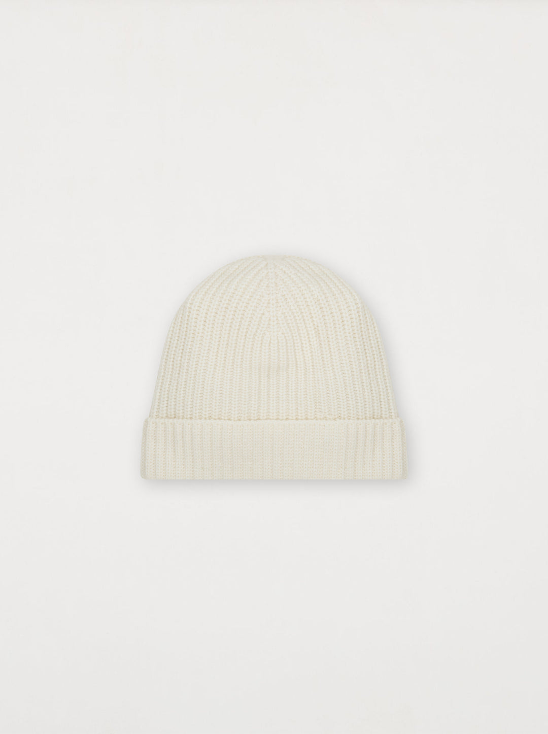 Bonnet LAINE TRICOTÉ blanc craie