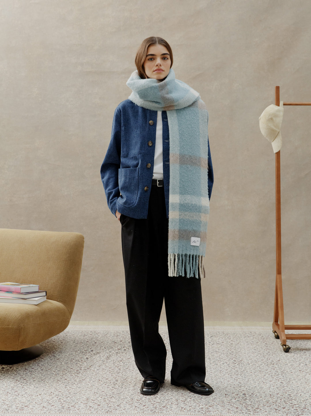 Écharpe ALPAGA nuancier bleu