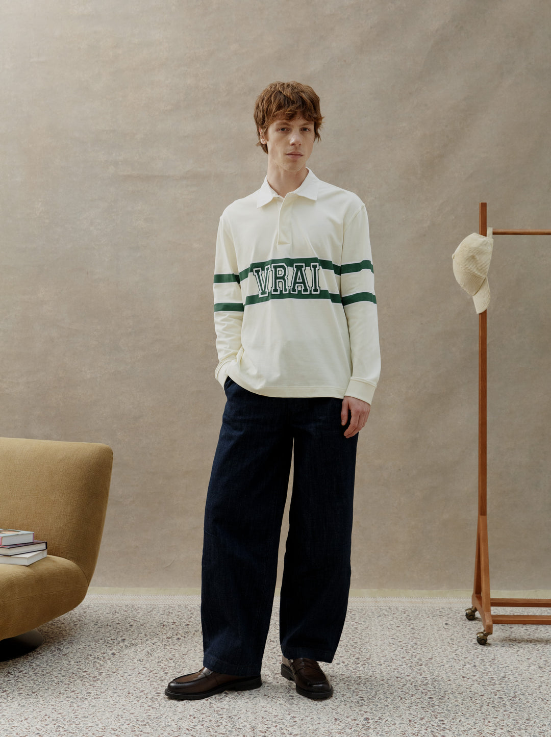 Polo unisexe VRAI écru