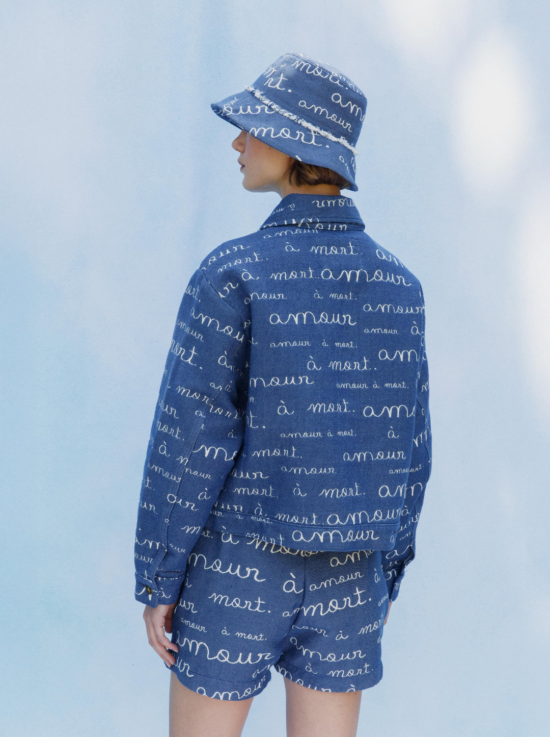 Veste unisexe AMOUR jacquard denim