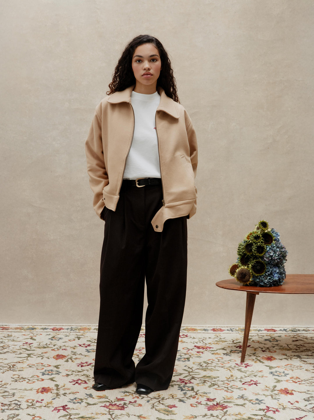 Blouson SCULPTURE rose glacé
