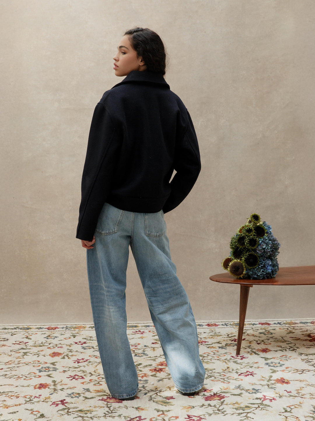 Blouson SCULPTURE bleu minuit