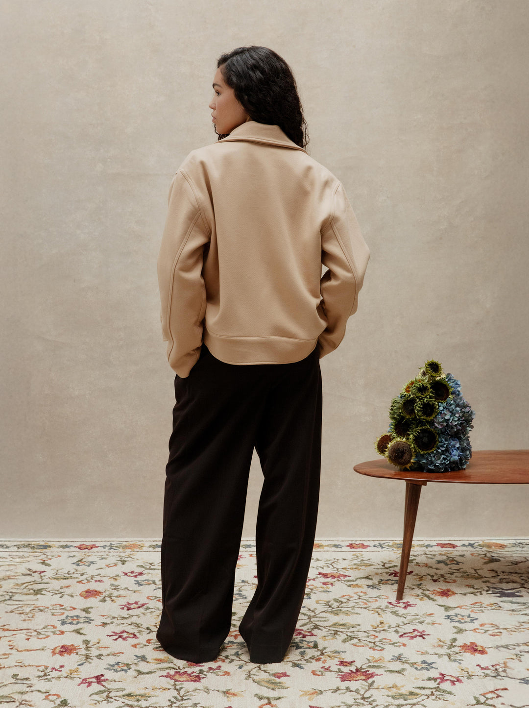 Blouson SCULPTURE rose glacé