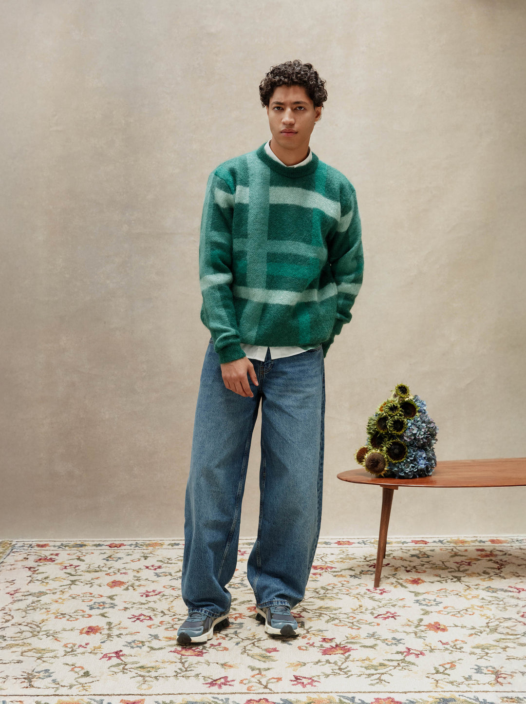 Pull unisexe mohair NUANCIER vert