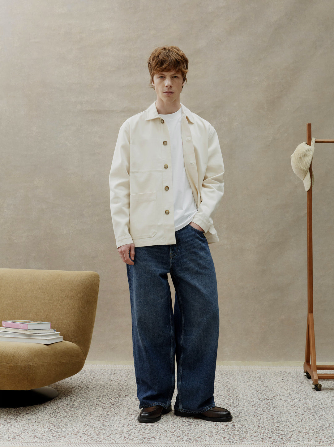 Veste brodée unisexe PEINTRE écru