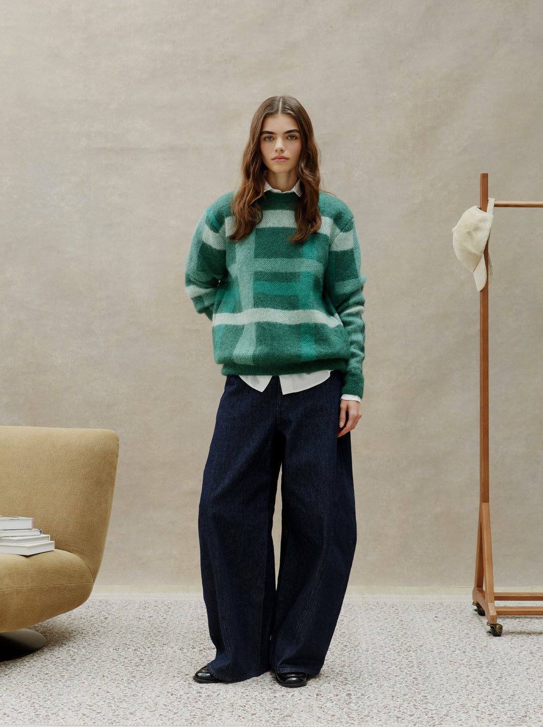 Pull unisexe mohair NUANCIER vert