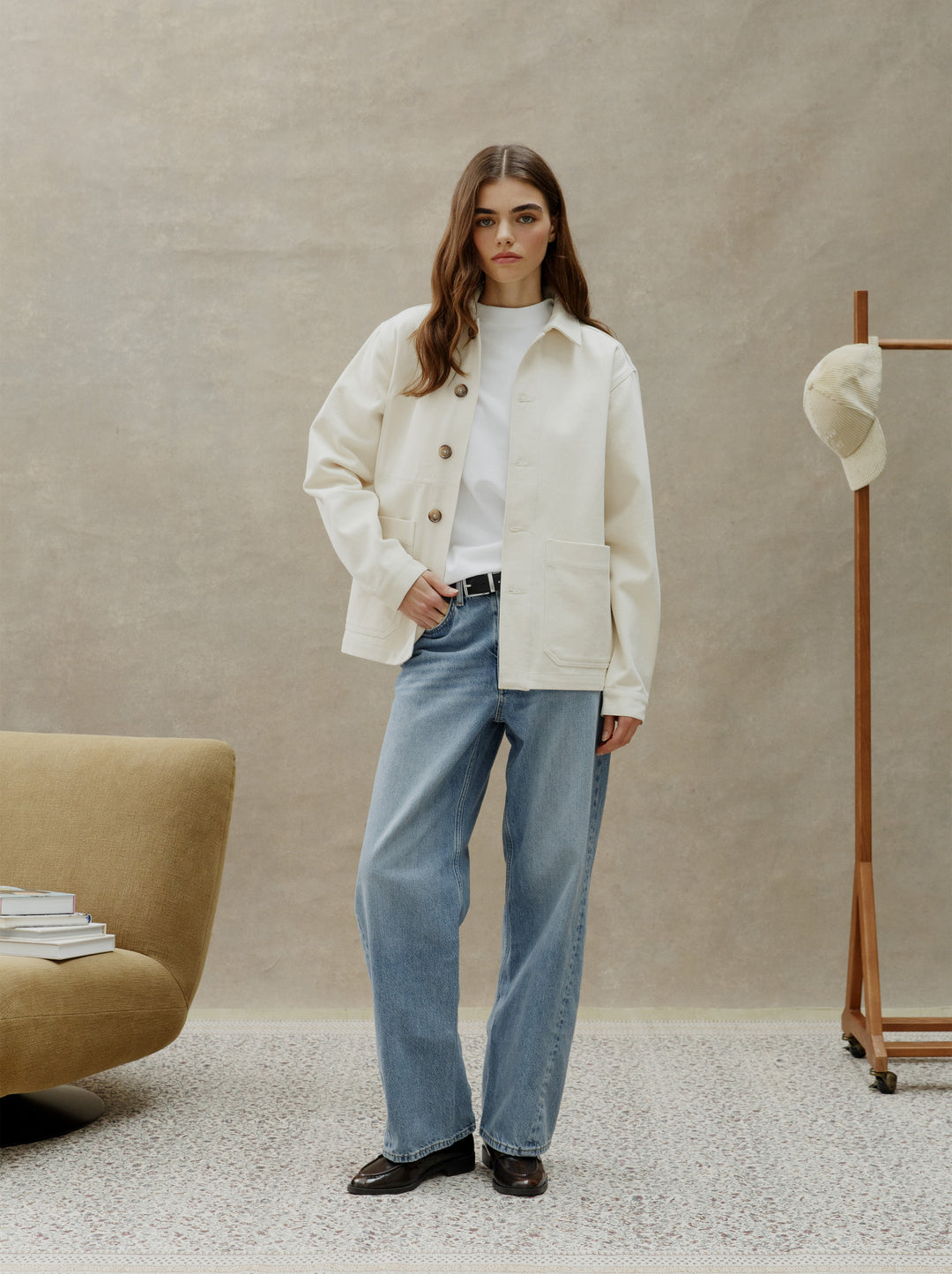 Veste brodée unisexe PEINTRE écru