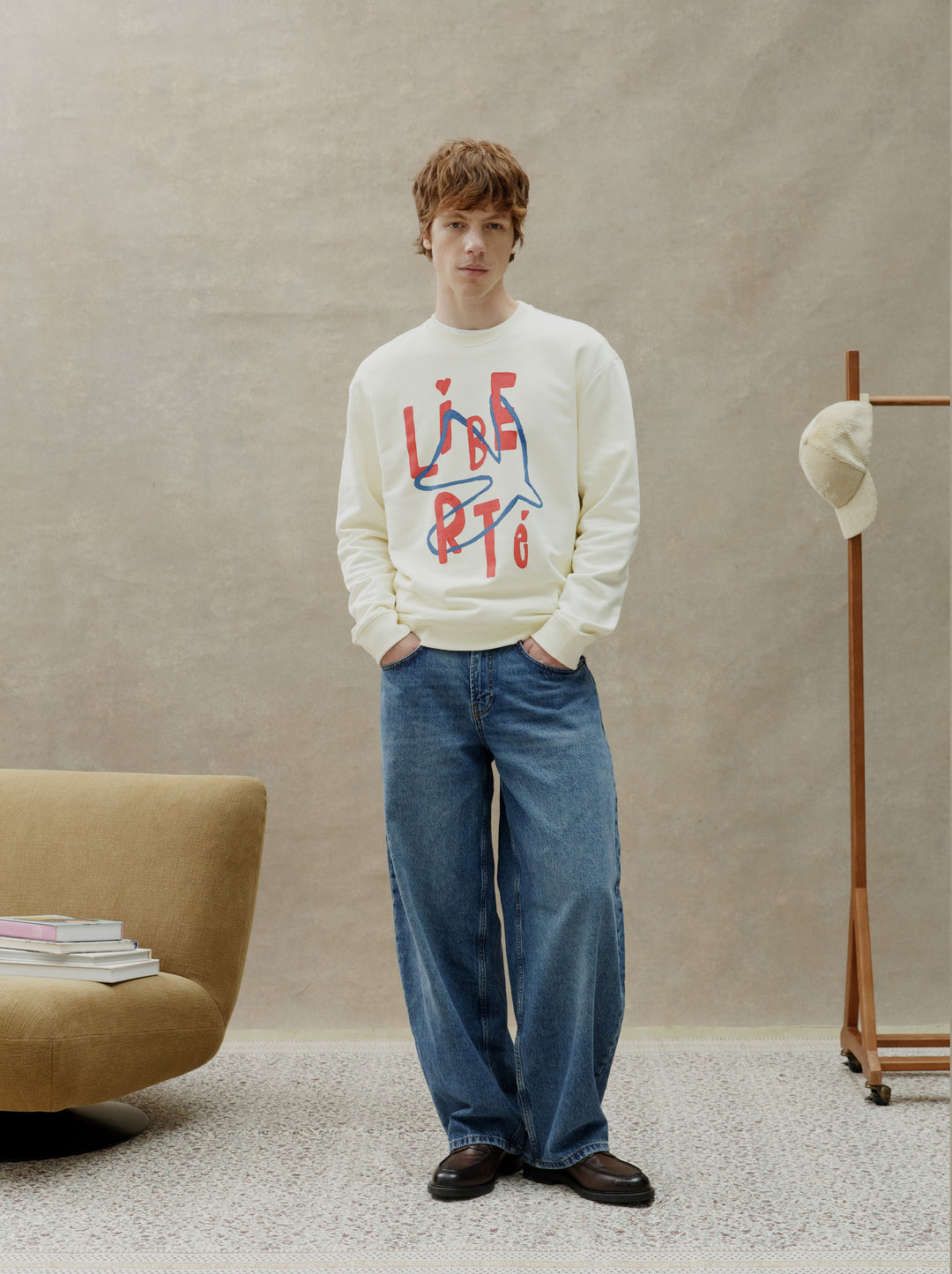 Sweat unisexe ESQUISSE écru