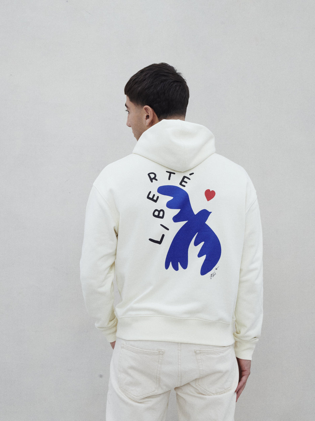 Sweat capuche LIBERTÉ écru