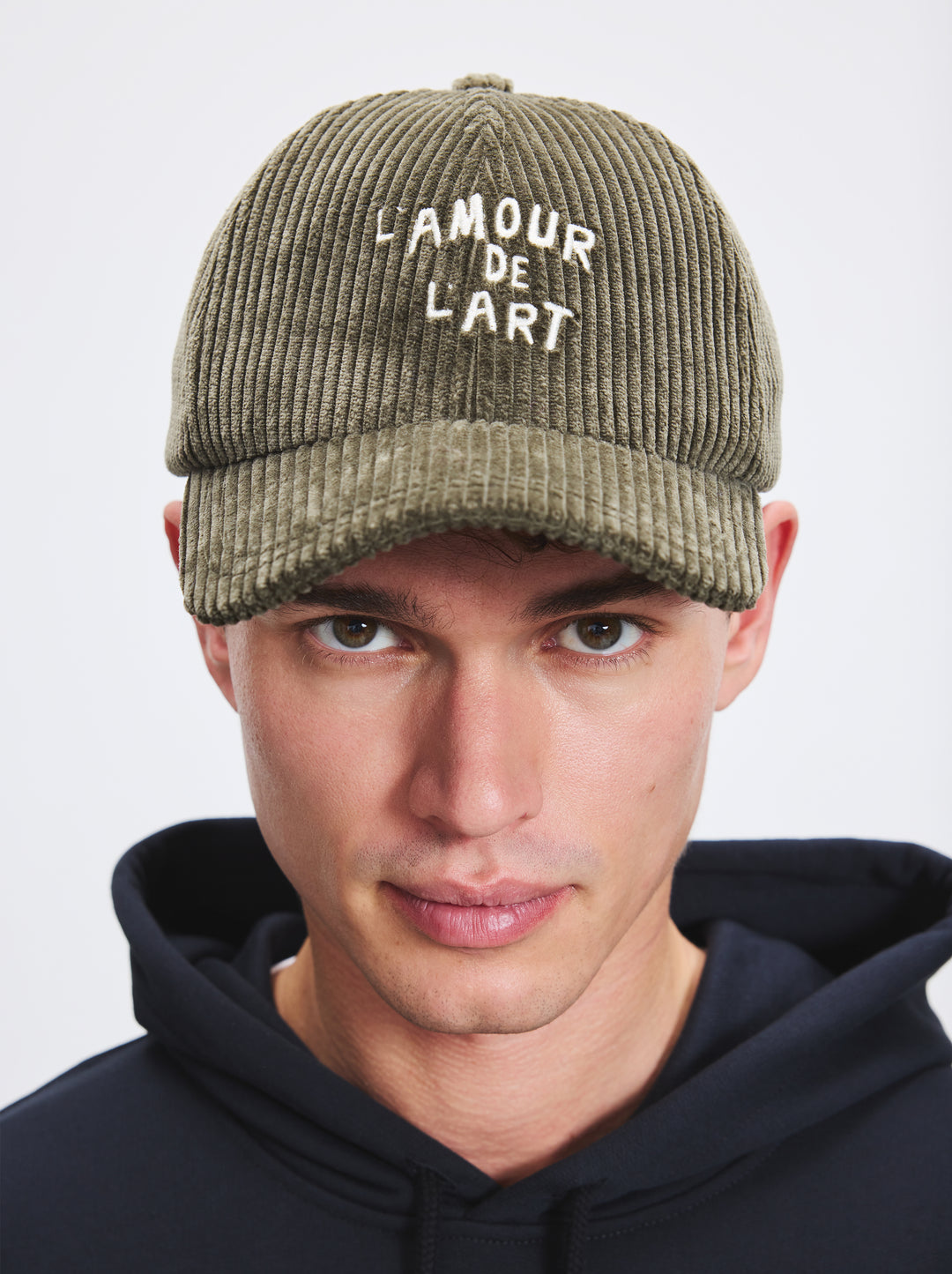 Casquette L'AMOUR DE L'ART velours kaki