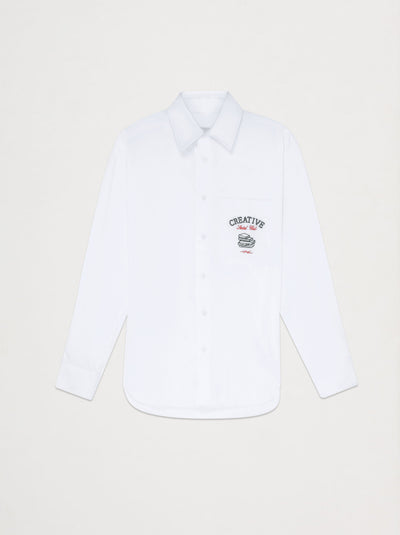 Chemise unisexe EMBLÊME blanc