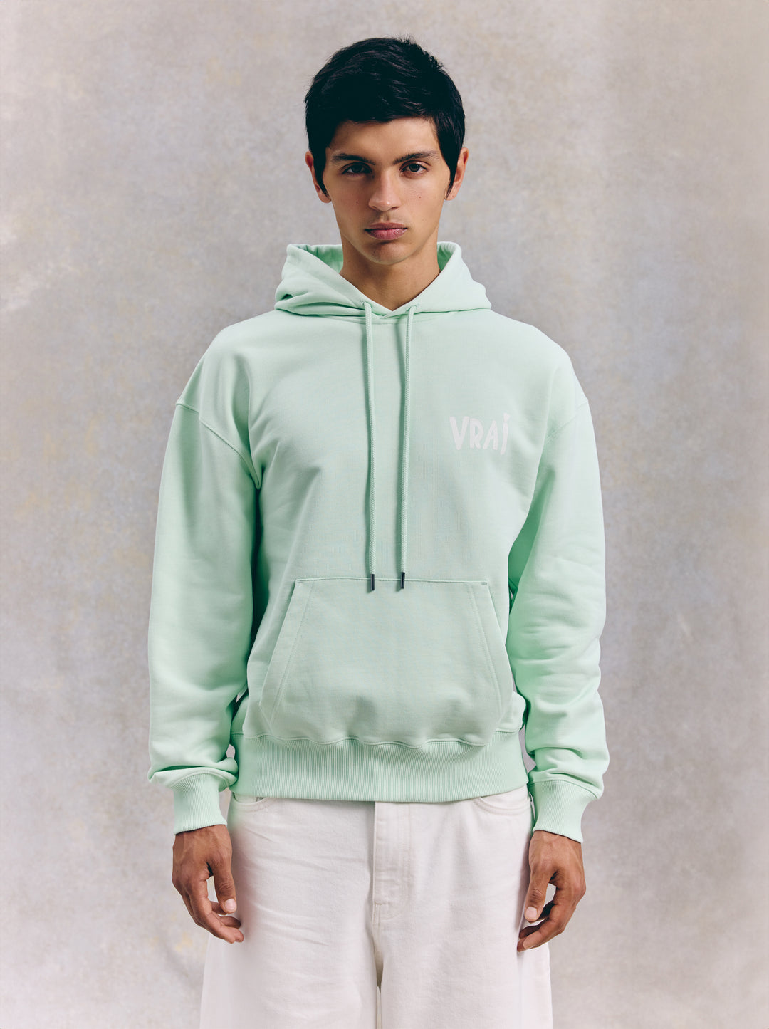 Sweat capuche FRESQUE vert d'eau