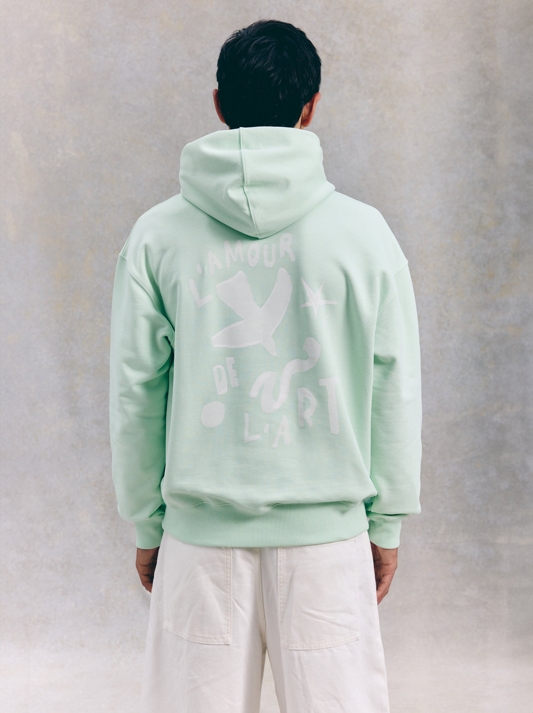 Sweat capuche unisexe FRESQUE vert d'eau