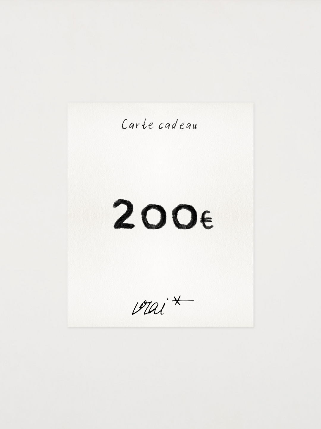 Carte cadeau 200€