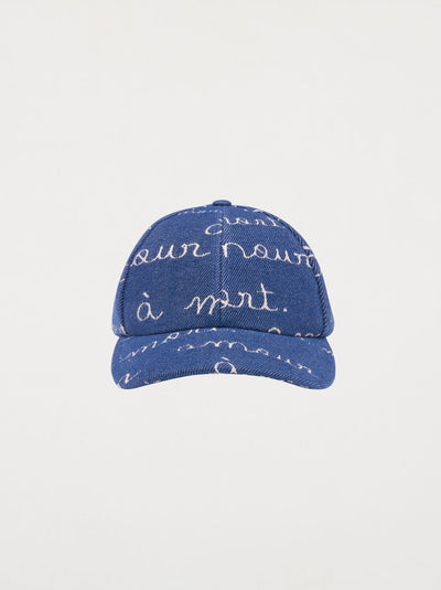 Casquette AMOUR jacquard denim
