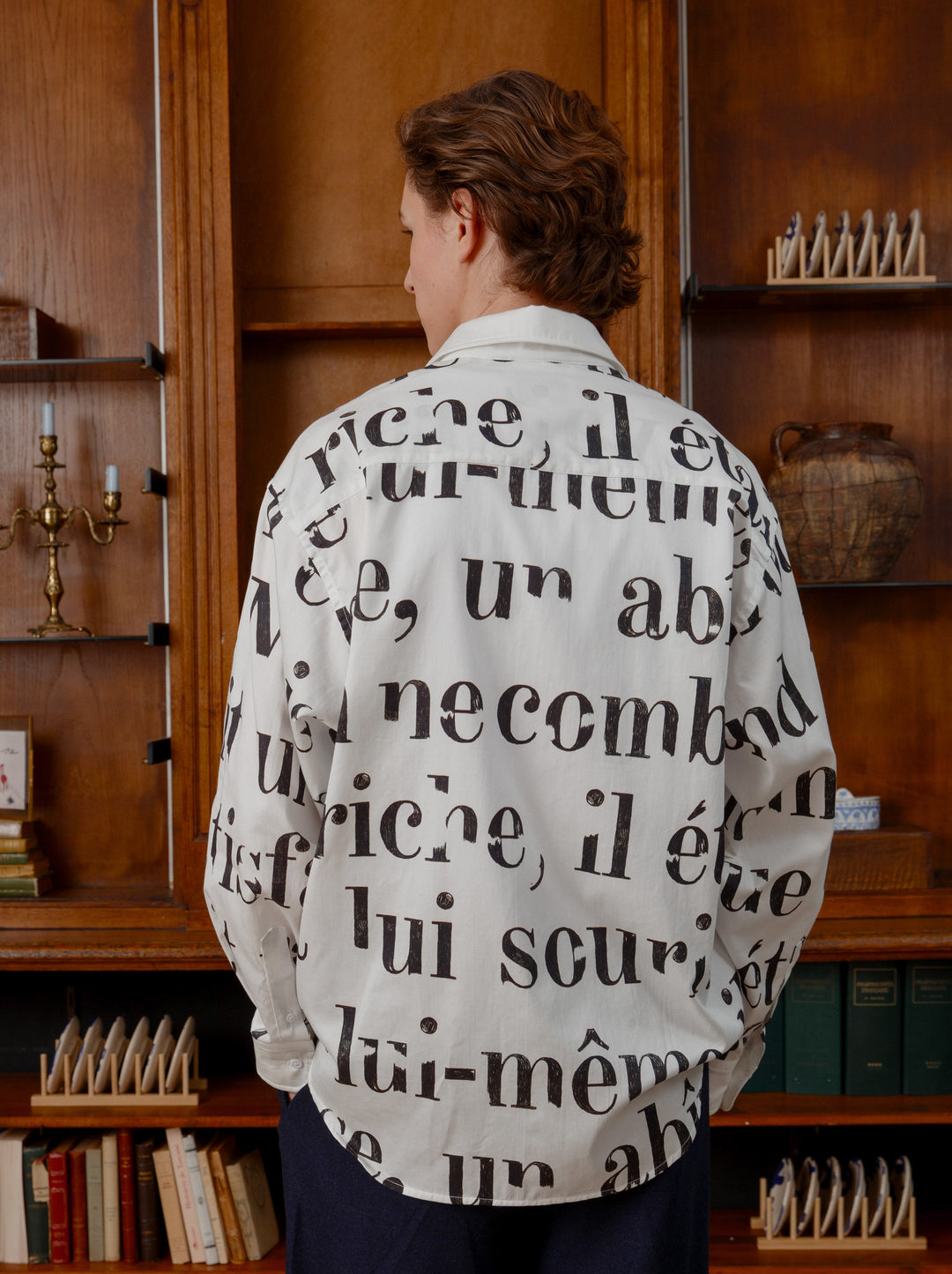 Chemise unisexe LIVRE OUVERT blanc