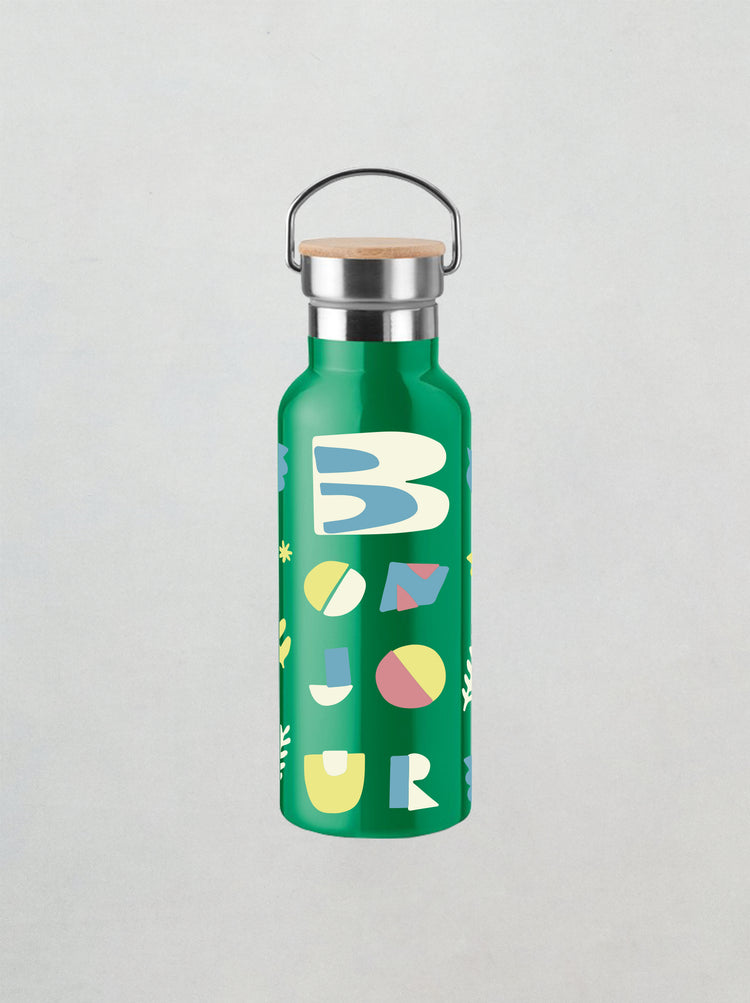 Gourde Bonjour vert multicolore Vrai Vianney 