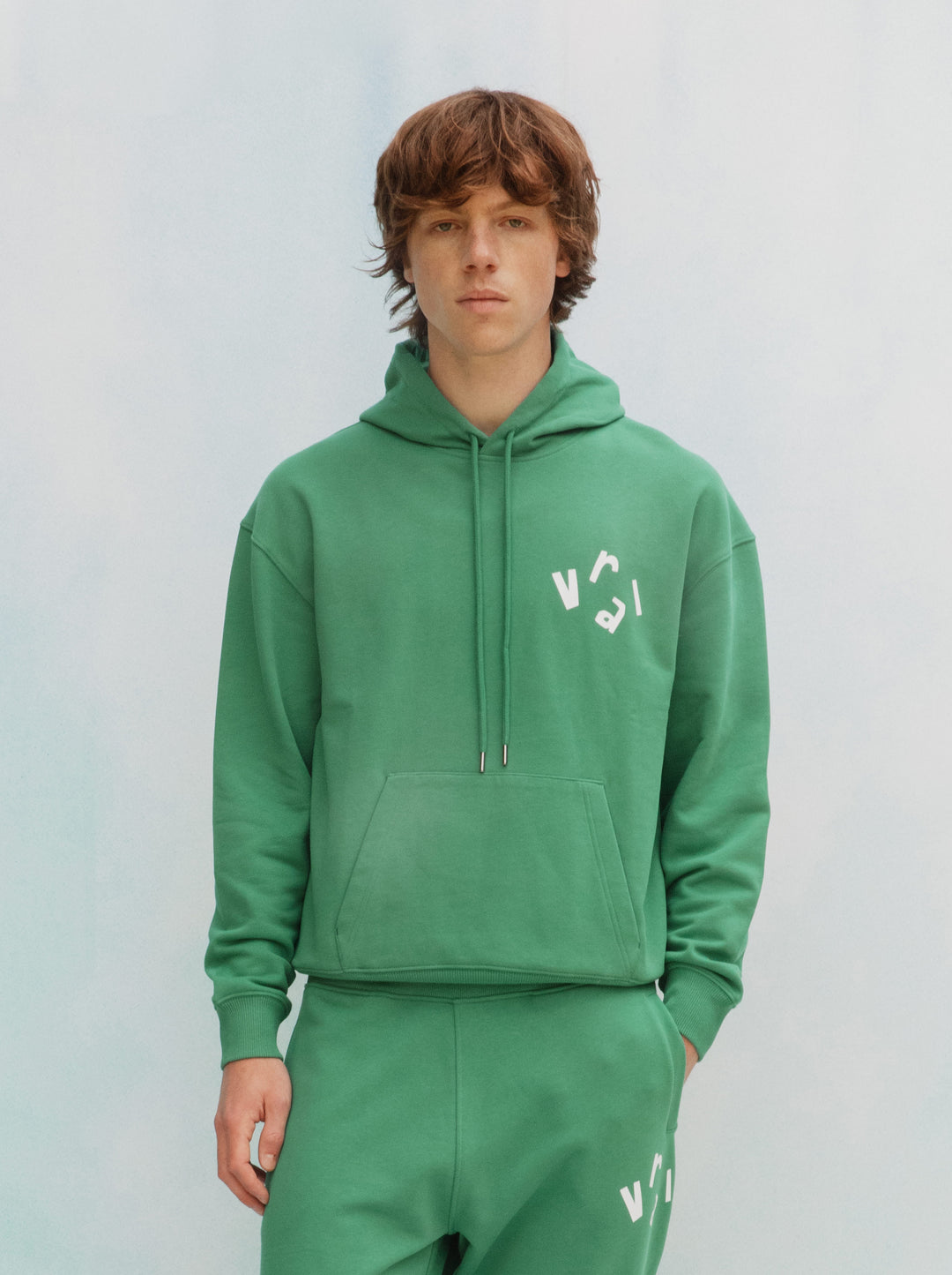 Sweat capuche unisexe VRAI vert