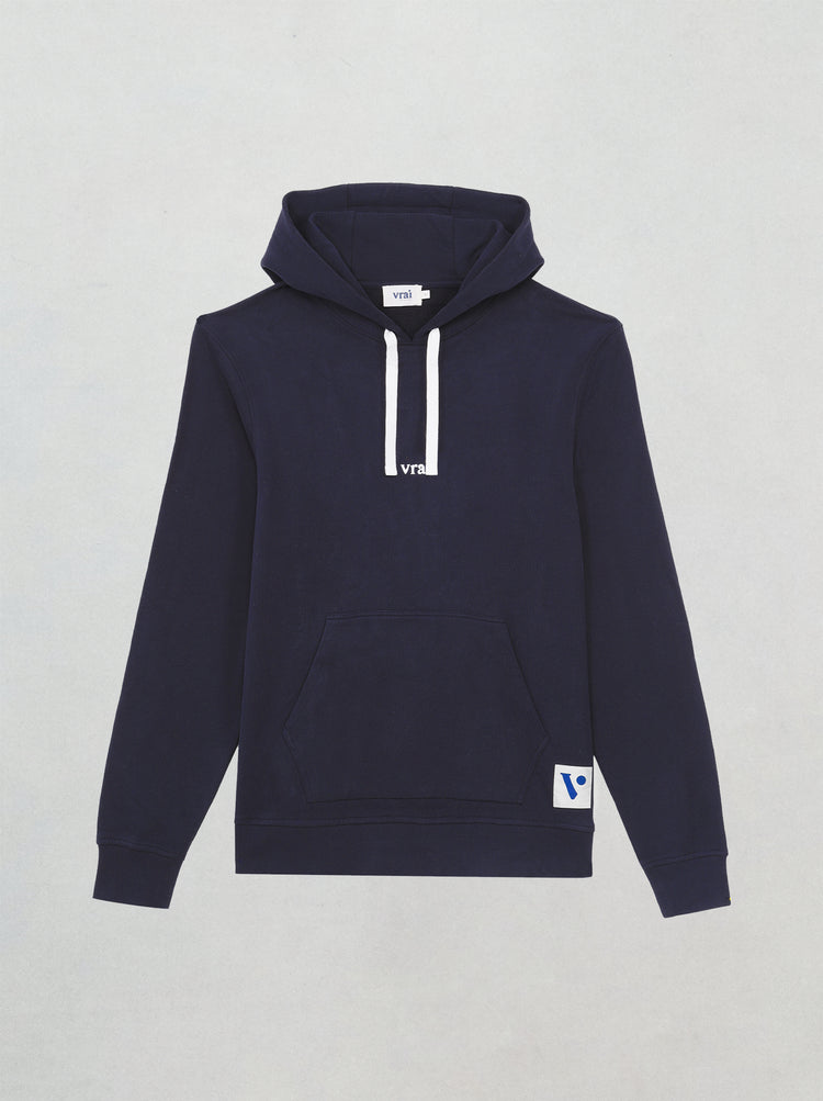 Sweat capuche vrai vianney marine