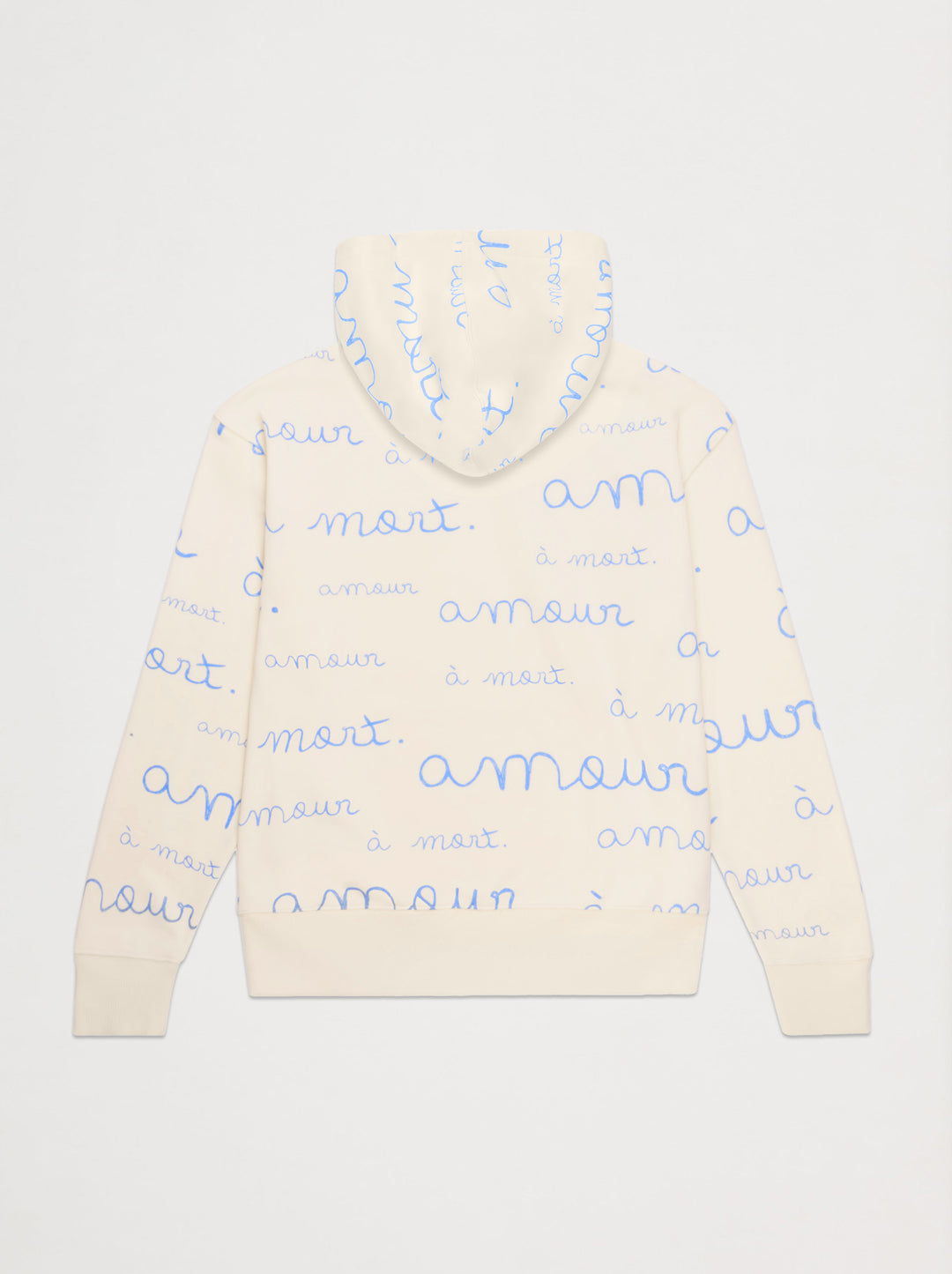 Sweat capuche unisexe AMOUR écru