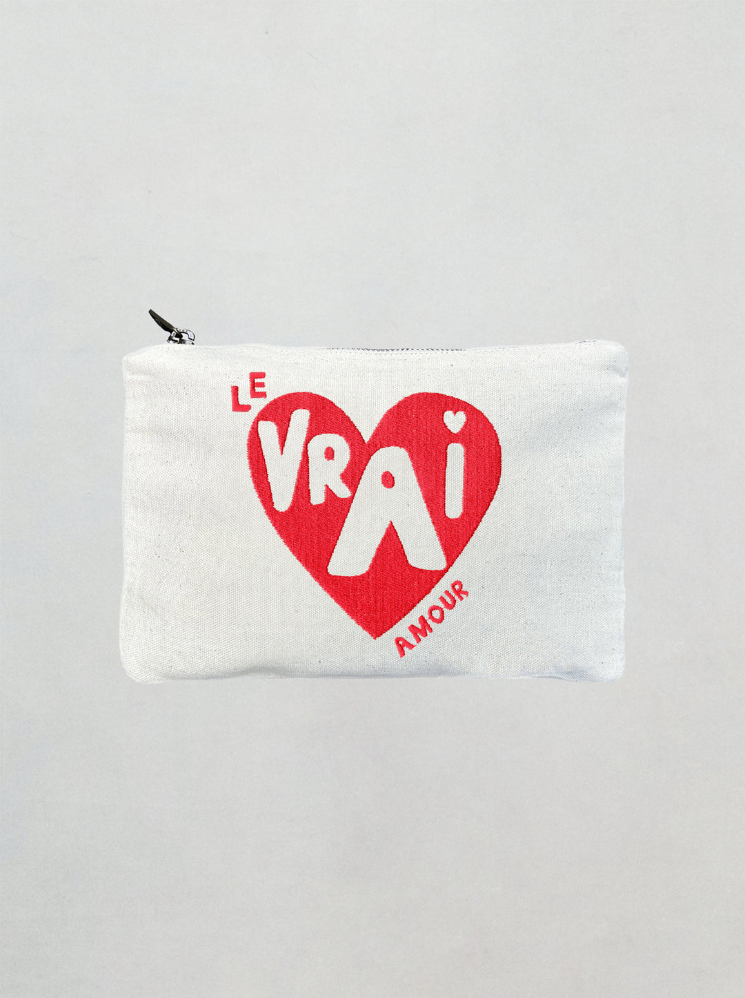 POCHETTE BRODÉE VRAI AMOUR VIANNEY 20X30 COTON 