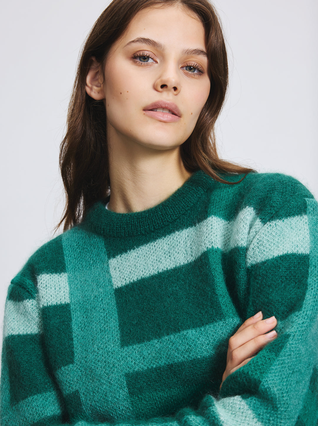 Pull unisexe MOHAIR nuancier vert