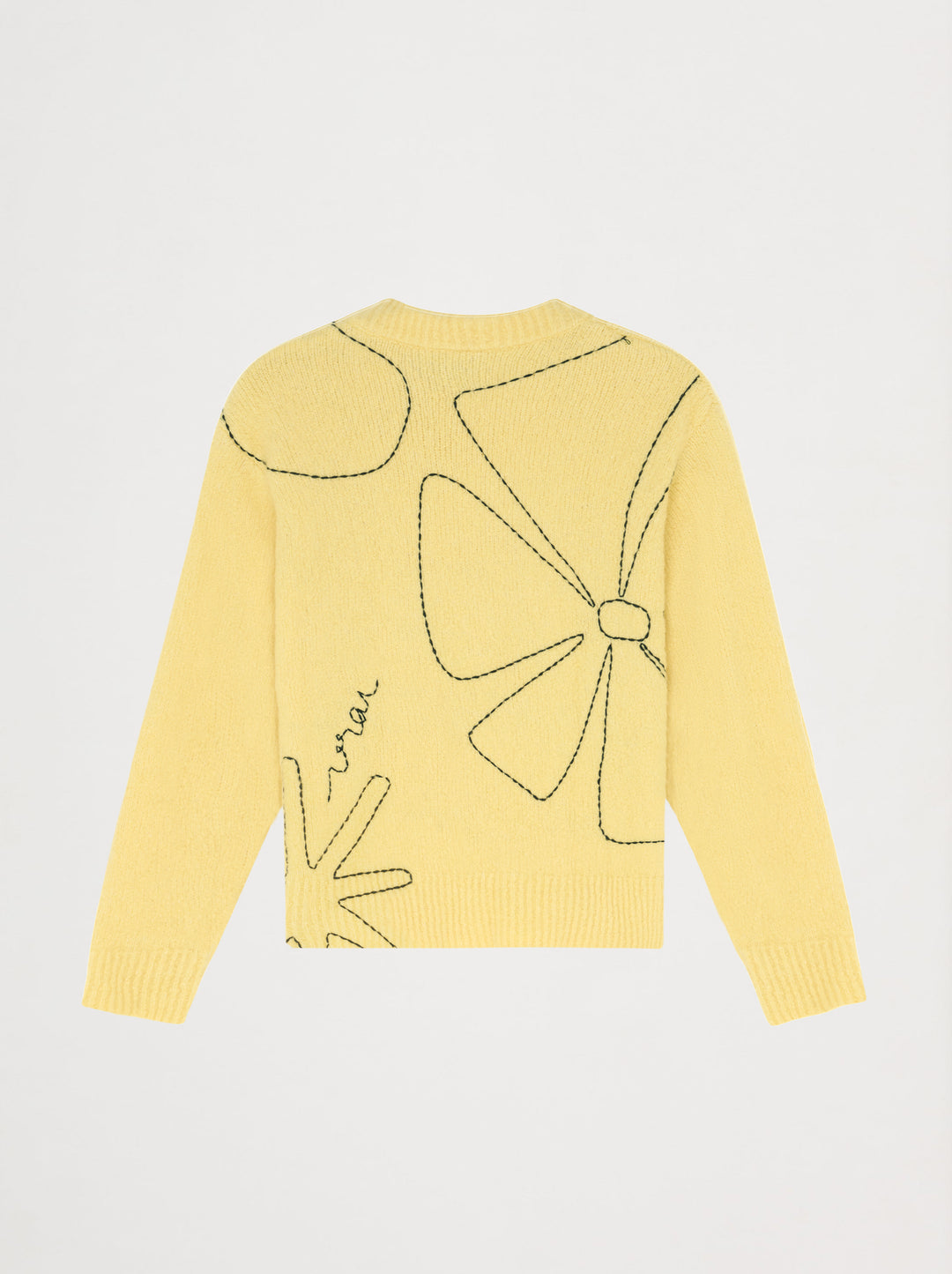 Pull unisexe col rond CROQUIS jaune