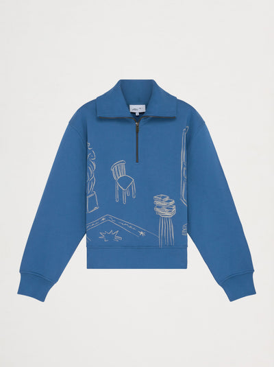 Sweat zippé unisexe brodé DANS LE CLUB