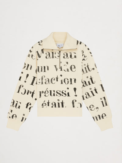Sweat zippé unisexe LIVRE OUVERT