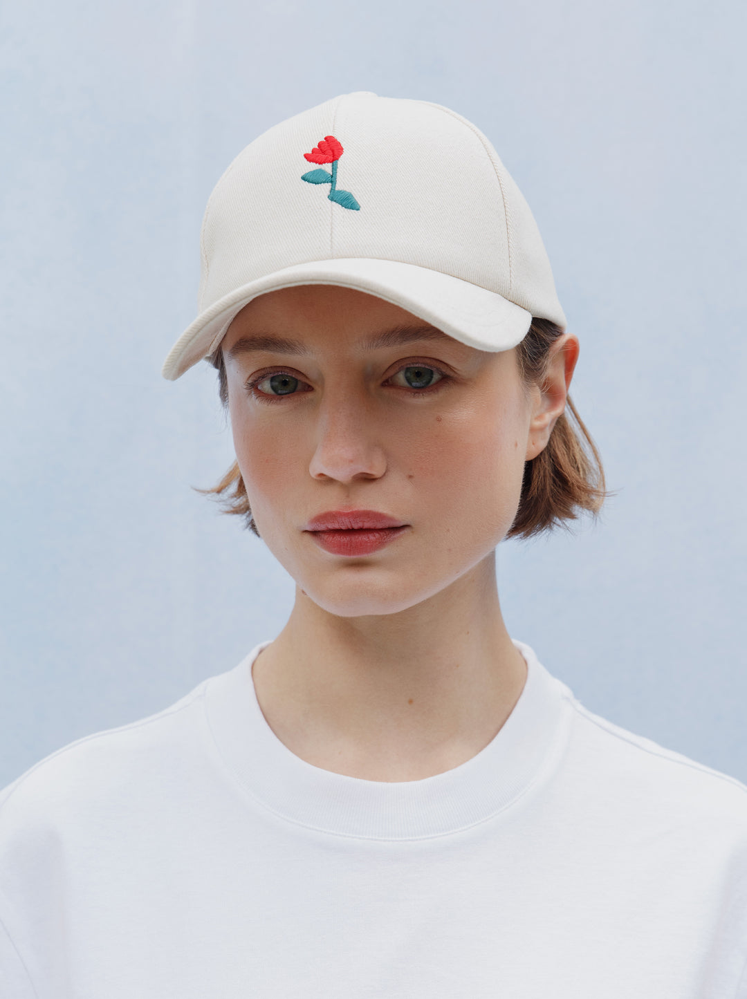 Casquette FLEUR écru