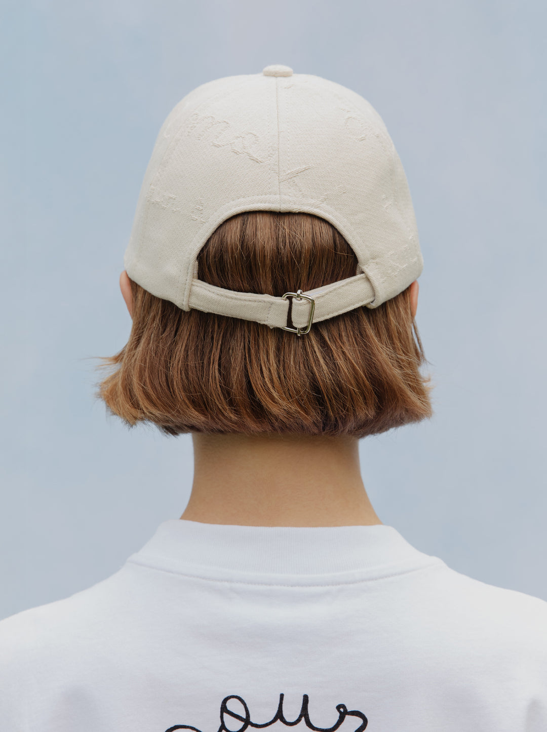 Casquette AMOUR jacquard écru