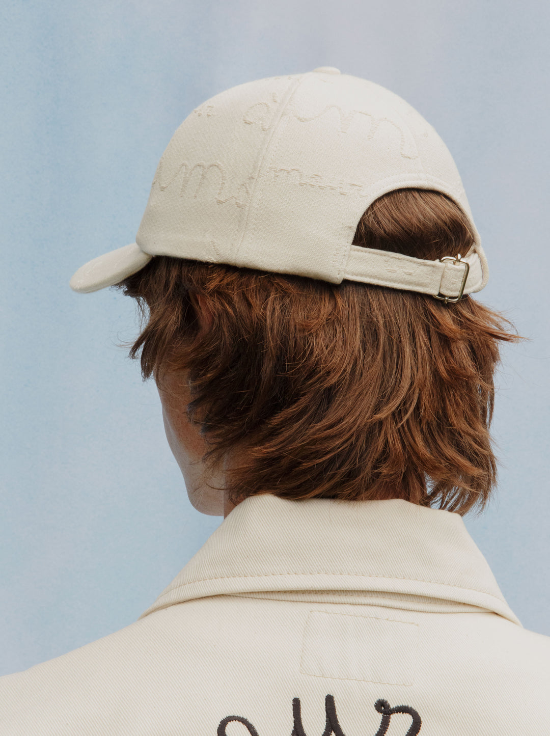 Casquette AMOUR jacquard écru