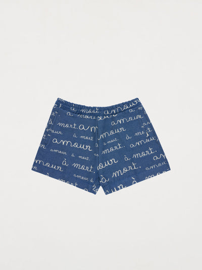 Short AMOUR jacquard denim