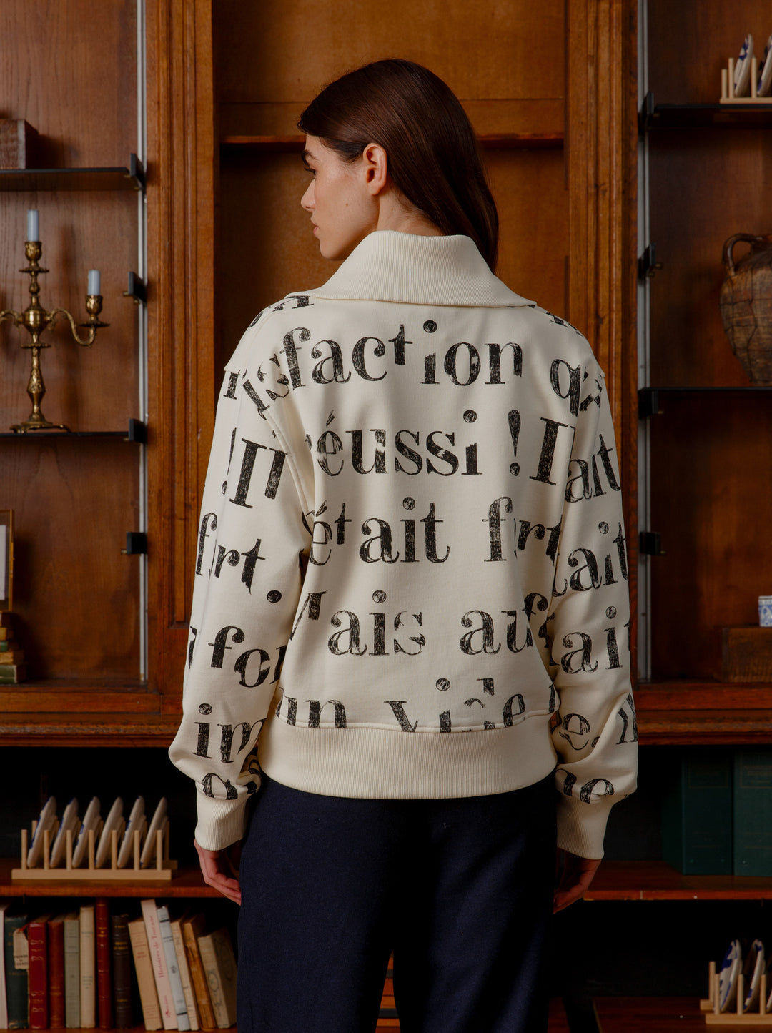 Sweat zippé unisexe LIVRE OUVERT