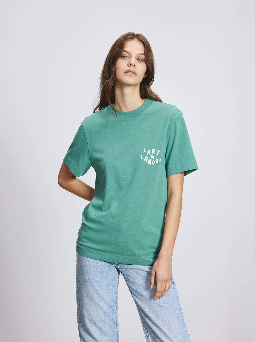 T-shirt unisexe L'ART DE L'AMOUR vert givré