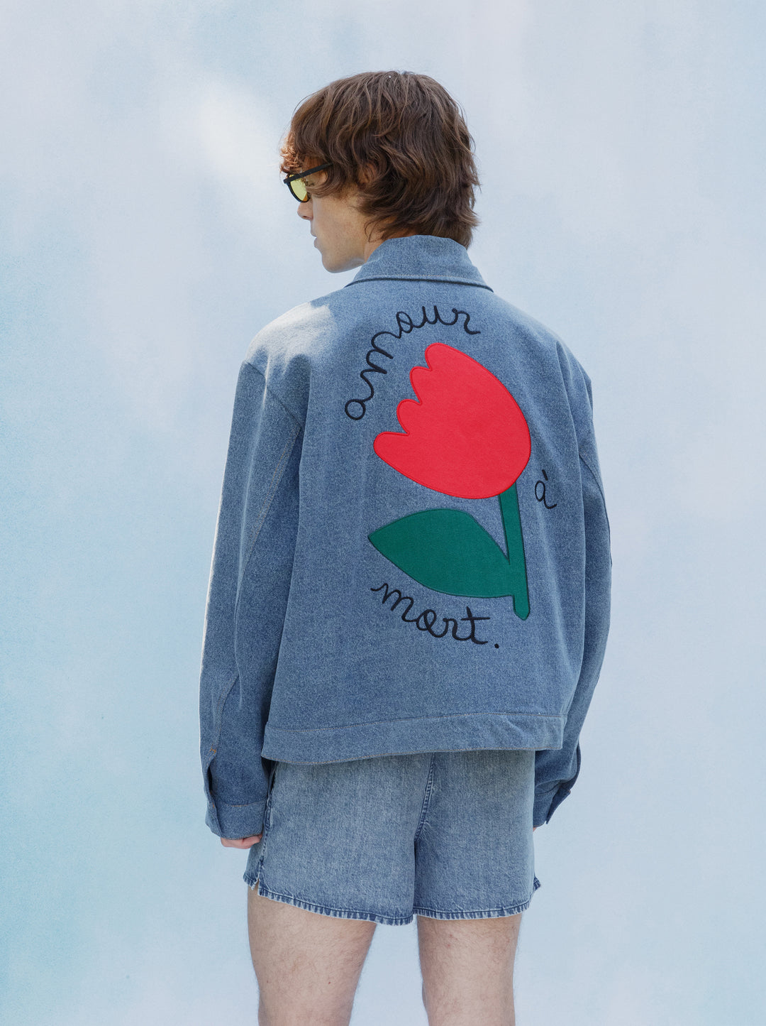 Veste unisexe FLEUR denim