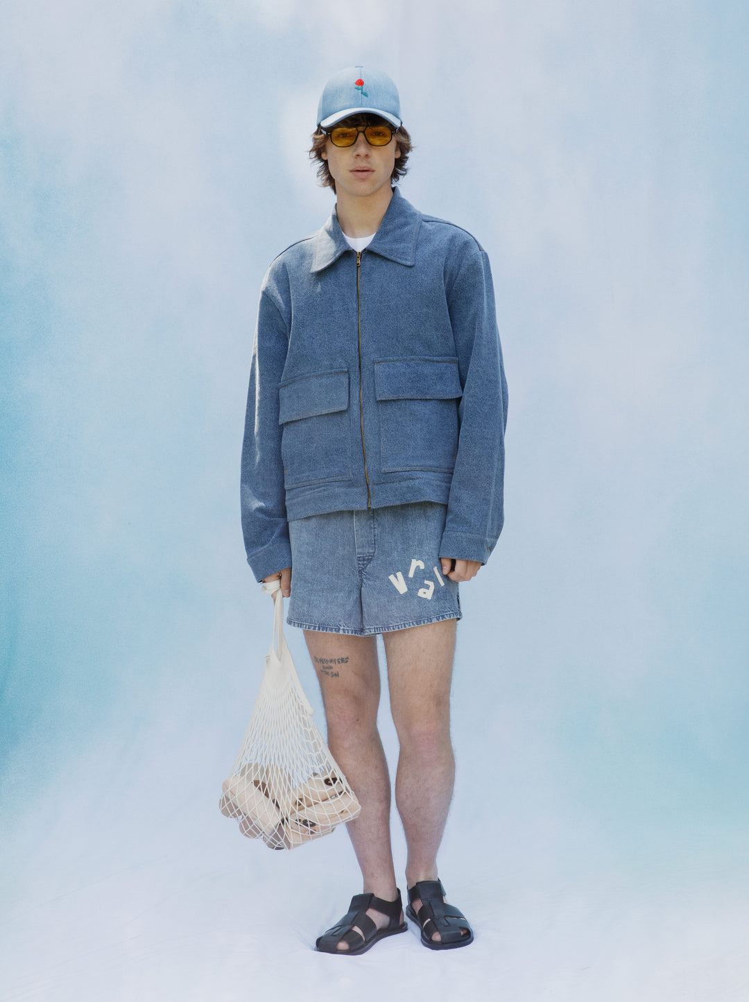 Veste unisexe FLEUR denim